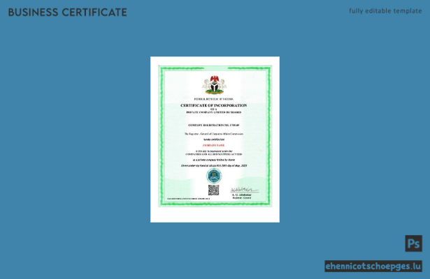 Beispiel einer nigerianischen Gründungsurkunde (Word- und PDF-Datei)